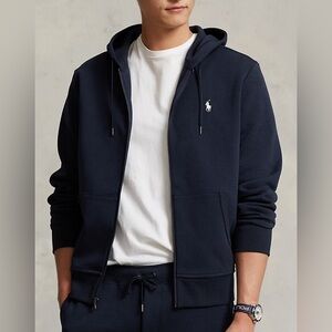 Polo by Ralph Lauren Men's Aviator Blue Zip-Up Hoodie NWT